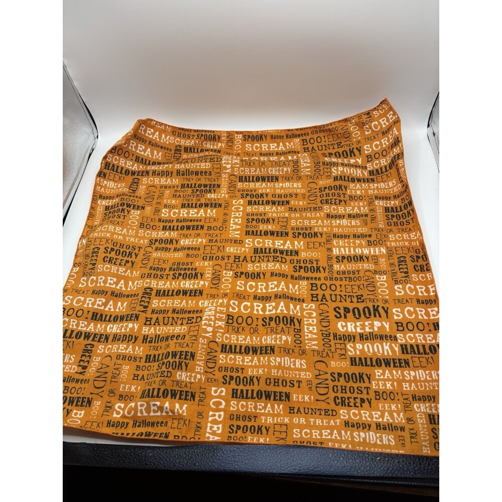 Vintage Hobby Lobby Halloween Bandanna / Handkerchief Orange/ Black 20"X 20"